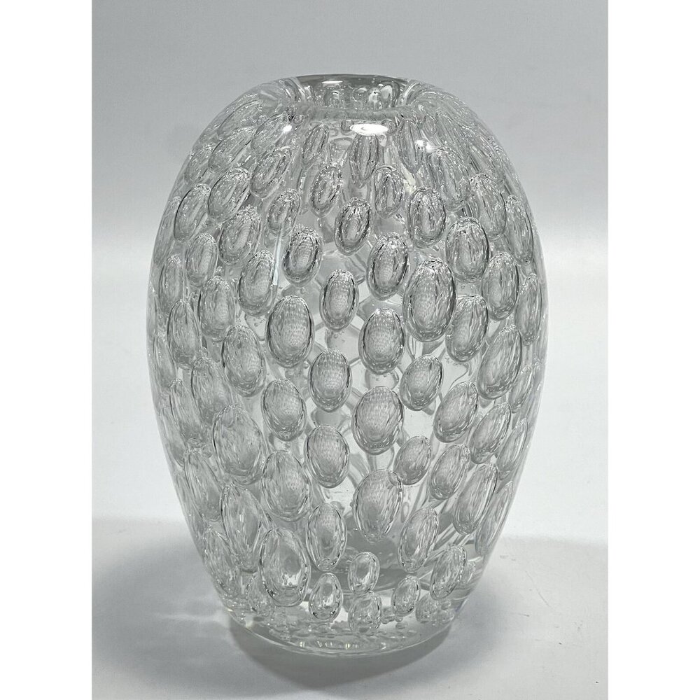 Vintage Floris Meydam Serica Vase with Large Trapped Airbubbles 1963 Netherlands